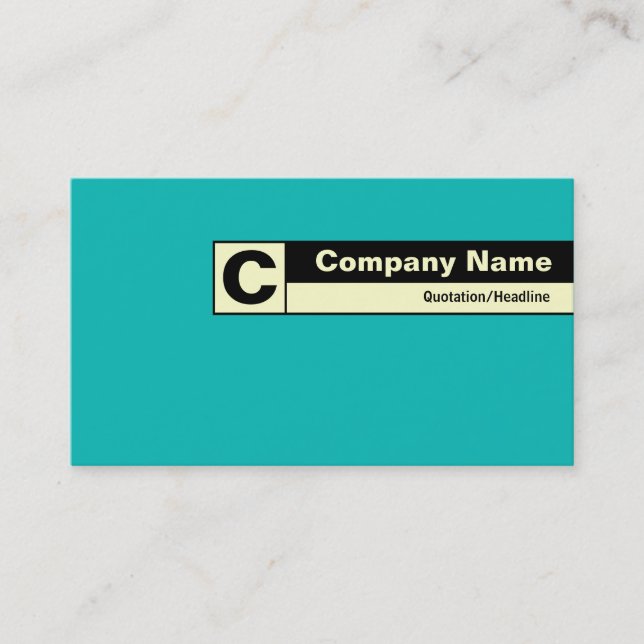 Carte De Visite Monogramme de bord - Aqua Blue 0ABAB5 (Devant)