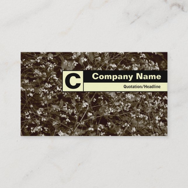 Carte De Visite Monogramme de bord - Blossom (Devant)