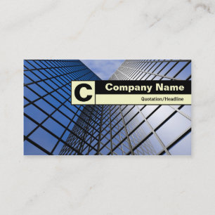 Carte De Visite Monogramme de bord étiqueté - Bloc de bureau réflé