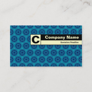 Carte De Visite Monogramme de bord - Motif géométrique
