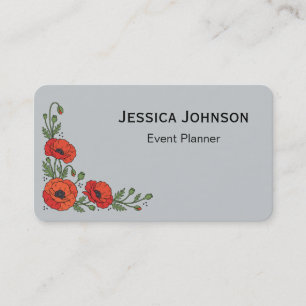 Carte De Visite Monogramme de bordure florale chic