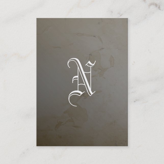 Carte De Visite Monogramme de chaux (Devant)