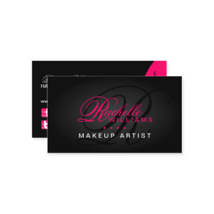 Carte De Visite Monogramme de cheveux et de maquilleur