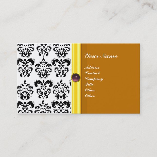 Carte De Visite MONOGRAMME DE DOMMAQUES CLASSÉS, améthyste de viol (Devant)