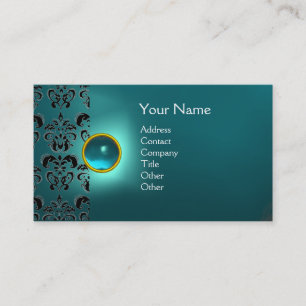 CARTE DE VISITE MONOGRAMME DE GEM D'ECLIPSE DAMASK