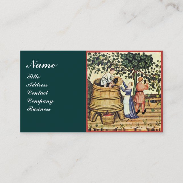 CARTE DE VISITE MONOGRAMME DE GRAINE ANTIQUE VINEYARD HARVEST WAX  (Devant)