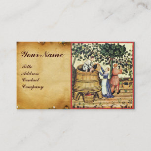 CARTE DE VISITE MONOGRAMME DE GRAINE ANTIQUE VINEYARD HARVEST WAX 