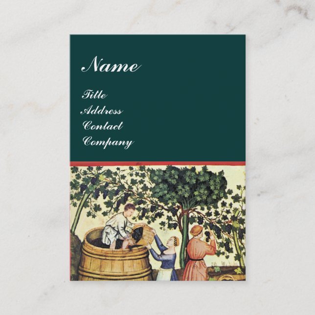 CARTE DE VISITE MONOGRAMME DE GRAINE ANTIQUE VINEYARD HARVEST WAX  (Devant)