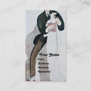 CARTE DE VISITE MONOGRAMME DE LA MARIÉE ET DU MARIÉ ROMANTIQUE POU