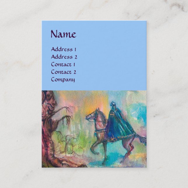 Carte De Visite MONOGRAMME DE LA TEMPÉRATURE Bleu (Devant)