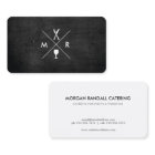 MONOGRAMME DE LOGO DE FORK & KNIFE SUR BOIS NOIR