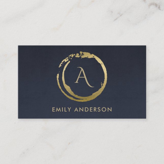 CARTE DE VISITE MONOGRAMME DE LOGO DE LA BROUILLE D'OR DE LA MARIN (Devant)