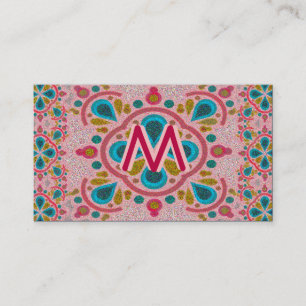 Carte De Visite Monogramme de mandala