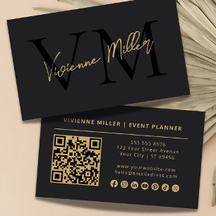 Carte De Visite Monogramme de marketing professionnel minimaliste