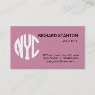 Carte De Visite monogramme de New York