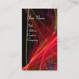 Carte De Visite MONOGRAMME DE PHOTON FROID rouge