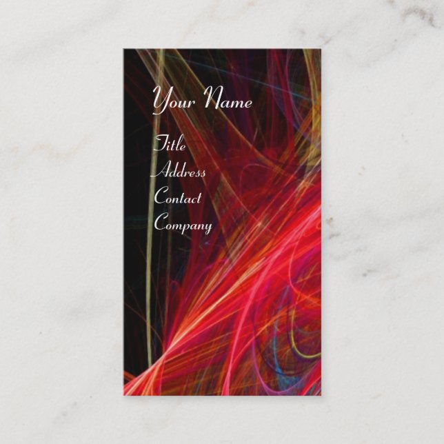 Carte De Visite MONOGRAMME DE PHOTON FROID rouge (Devant)