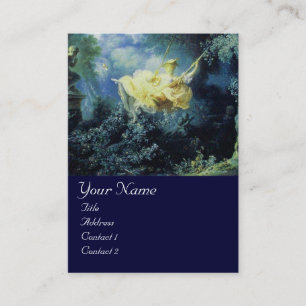 Carte De Visite MONOGRAMME DE PONTE, Jaune Vert Bleu