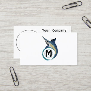 Carte De Visite Monogramme de saut d'espadon