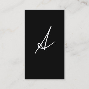 Carte De Visite Monogramme de signature / Noir et blanc