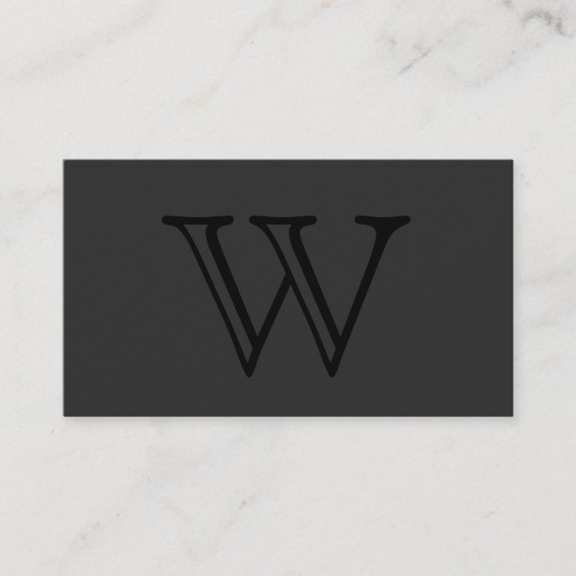 Carte De Visite Monogramme de type Serif (Devant)