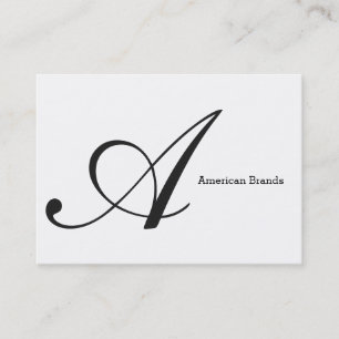 Carte De Visite Monogramme de type Serif (variation 3)