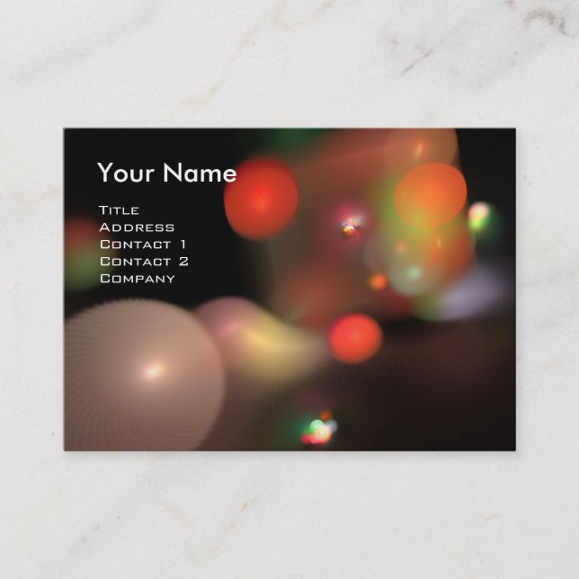 Carte De Visite MONOGRAMME DES BULLES QUANTUM Vibrant (Devant)
