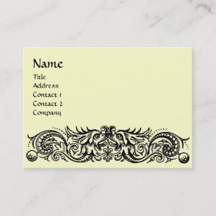 CARTE DE VISITE MONOGRAMME DES DRAGONS CELTIQUES