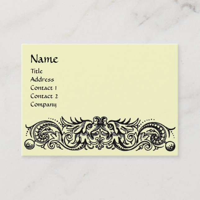 CARTE DE VISITE MONOGRAMME DES DRAGONS CELTIQUES (Devant)