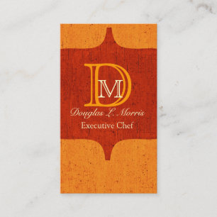 Carte De Visite Monogramme d'Orange Edgy Urbain