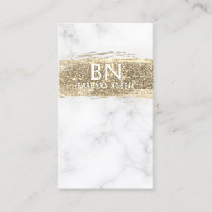Carte De Visite Monogramme du Marbre blanc de peinture à Parties 