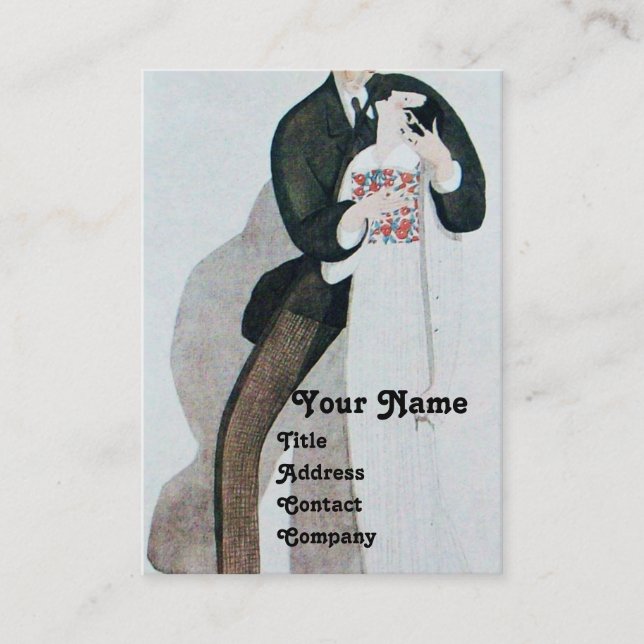 CARTE DE VISITE MONOGRAMME DU MARIAGE DU MARI ET DE LA MARIE ROMAN (Devant)