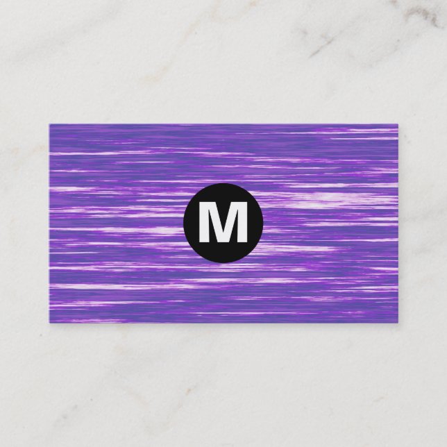 Carte De Visite Monogramme du point central - Interférence violett (Devant)