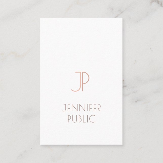 Carte De Visite Monogramme Élégant Design Moderne Luxe Tendance (Devant)