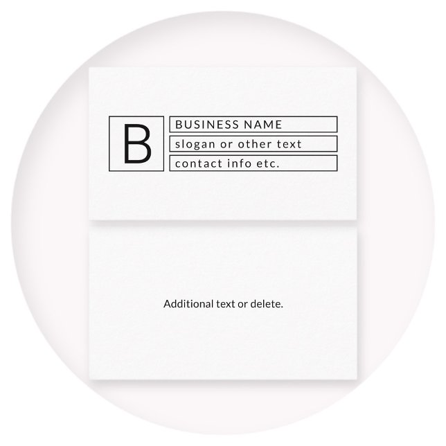 Carte De Visite Monogramme élégant et nom commercial (ou autre tex (Créateur téléchargé)