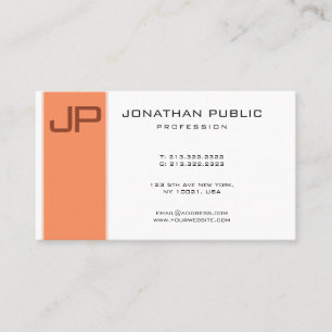 Carte De Visite Monogramme Elégant minimaliste moderne Modèle