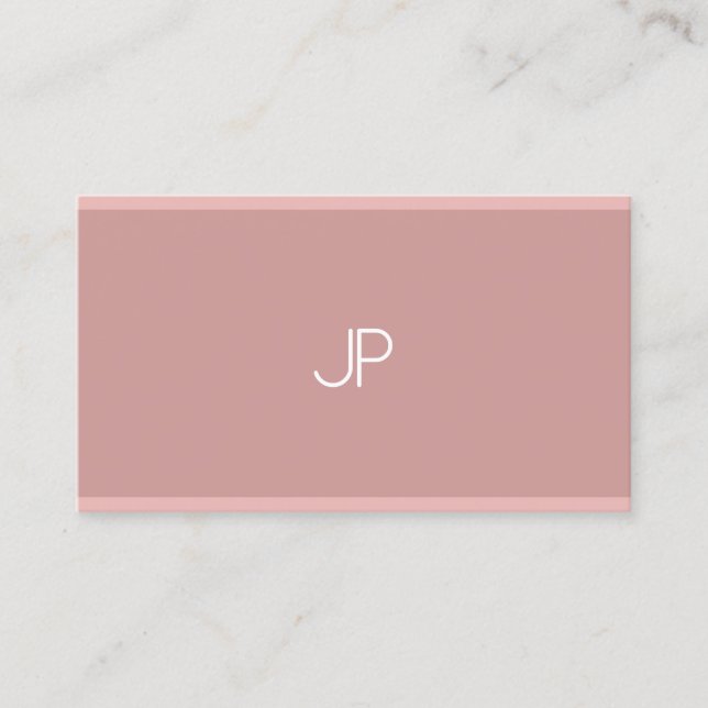 Carte De Visite Monogramme Élégant Moderne Professionnel Simple (Devant)