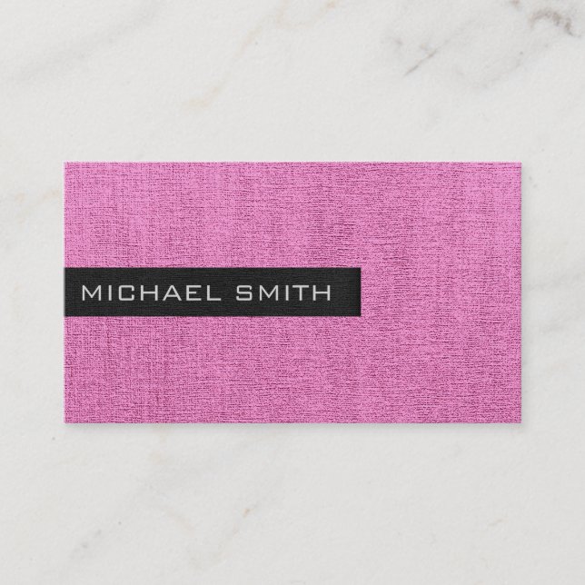 Carte De Visite Monogramme élégant rose pâle (Devant)