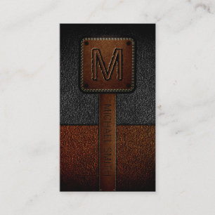 Carte De Visite Monogramme en cuir #12