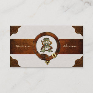 Carte De Visite Monogramme en cuir AB et BA