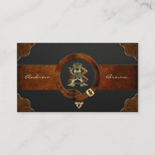 Carte De Visite Monogramme en cuir AB et BA