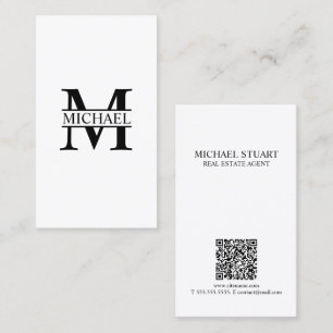 Carte De Visite Monogramme et nom professionnels
