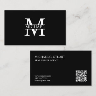 Carte De Visite Monogramme et nom professionnels