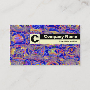 Carte De Visite Monogramme étiqueté Edge - Abstrait fractal 061012