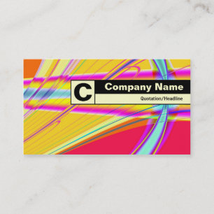 Carte De Visite Monogramme étiqueté Edge - Abstrait fractal 061012