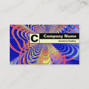 Carte De Visite Monogramme étiqueté sur le bord - Abstrait fractal