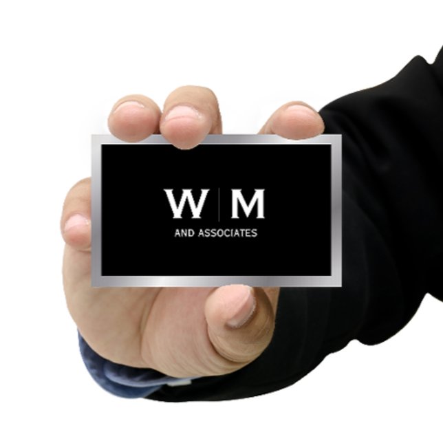 Carte De Visite Monogramme | Exécutif (Créateur téléchargé)