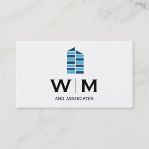 Carte De Visite Monogramme Exécutif Agent immobilier