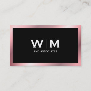 Carte De Visite Monogramme Exécutif (Rose Metallic)