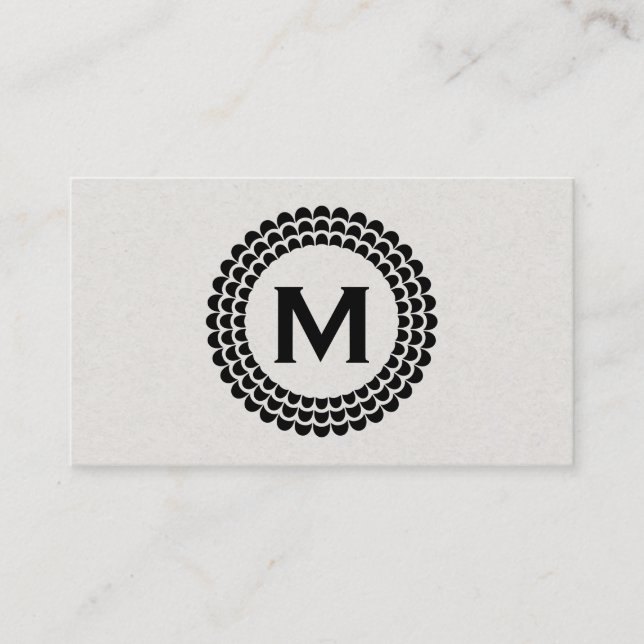 Carte De Visite Monogramme | Extension d'élément (Devant)